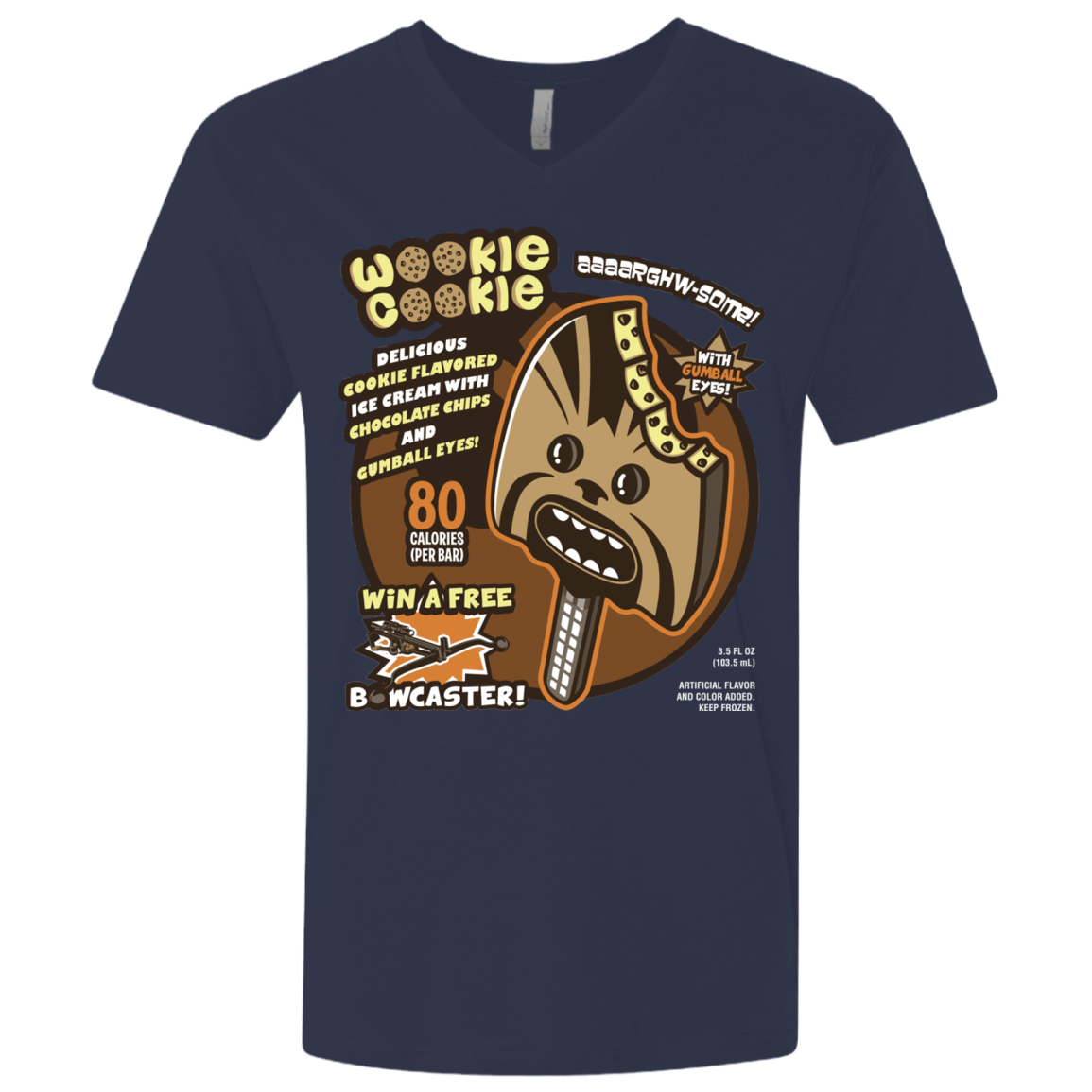 T-Shirts Midnight Navy / X-Small Wookie Cookie Men's Premium V-Neck