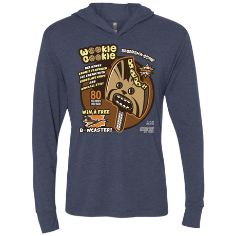 T-Shirts Vintage Navy / X-Small Wookie Cookie Triblend Long Sleeve Hoodie Tee