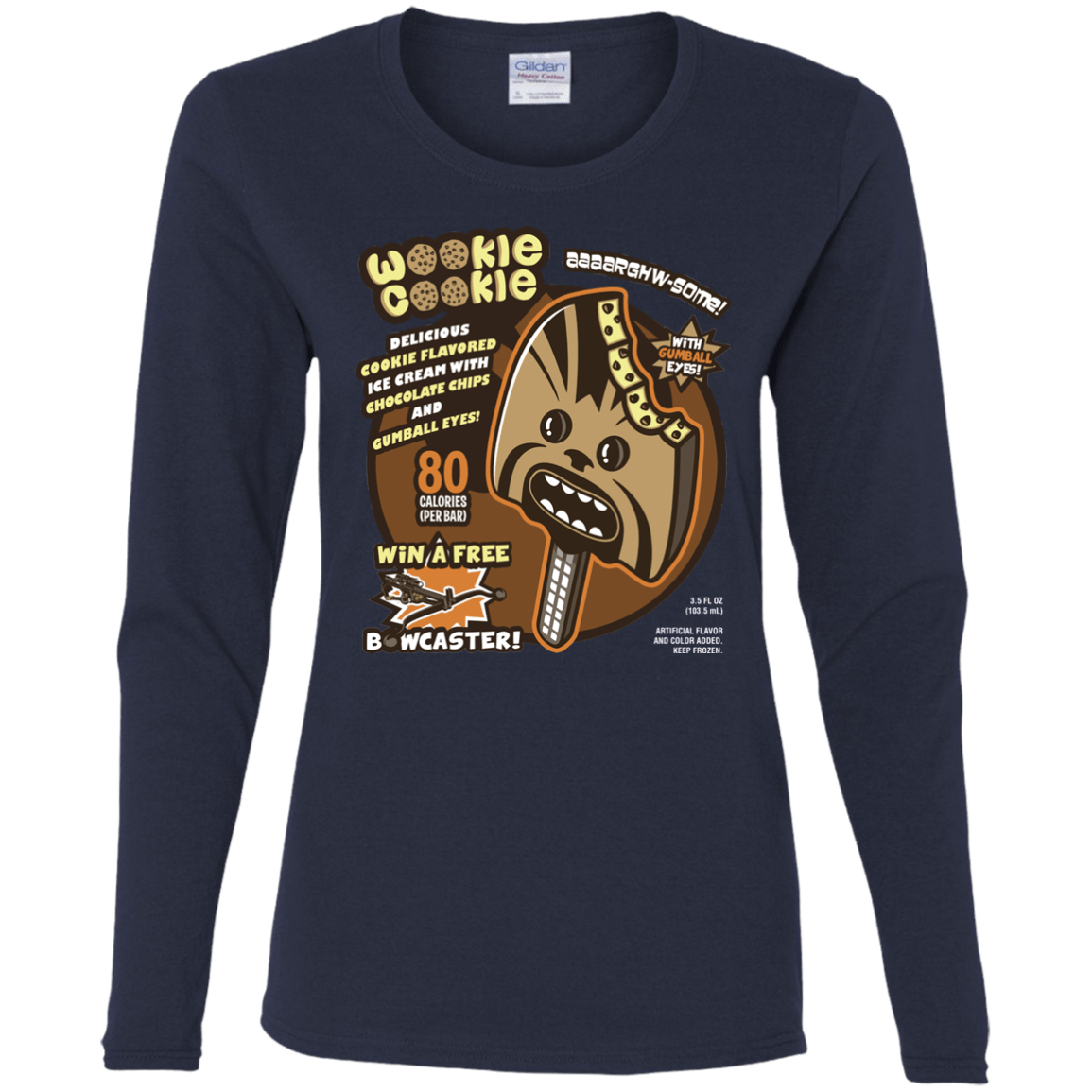 T-Shirts Navy / S Wookie Cookie Women's Long Sleeve T-Shirt