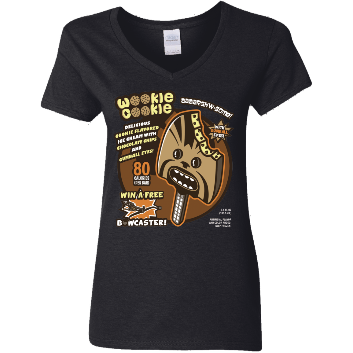 T-Shirts Black / S Wookie Cookie Women's V-Neck T-Shirt
