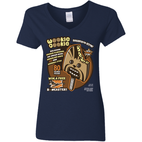 T-Shirts Navy / S Wookie Cookie Women's V-Neck T-Shirt