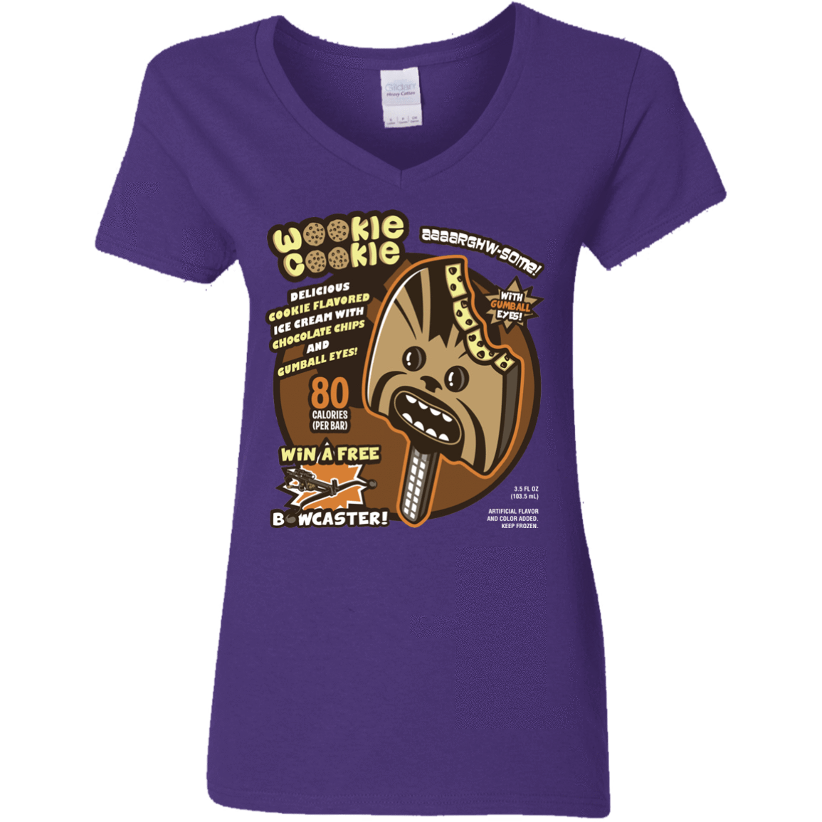 T-Shirts Purple / S Wookie Cookie Women's V-Neck T-Shirt