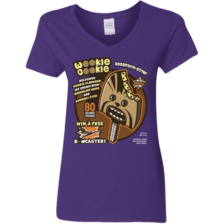 T-Shirts Purple / S Wookie Cookie Women's V-Neck T-Shirt