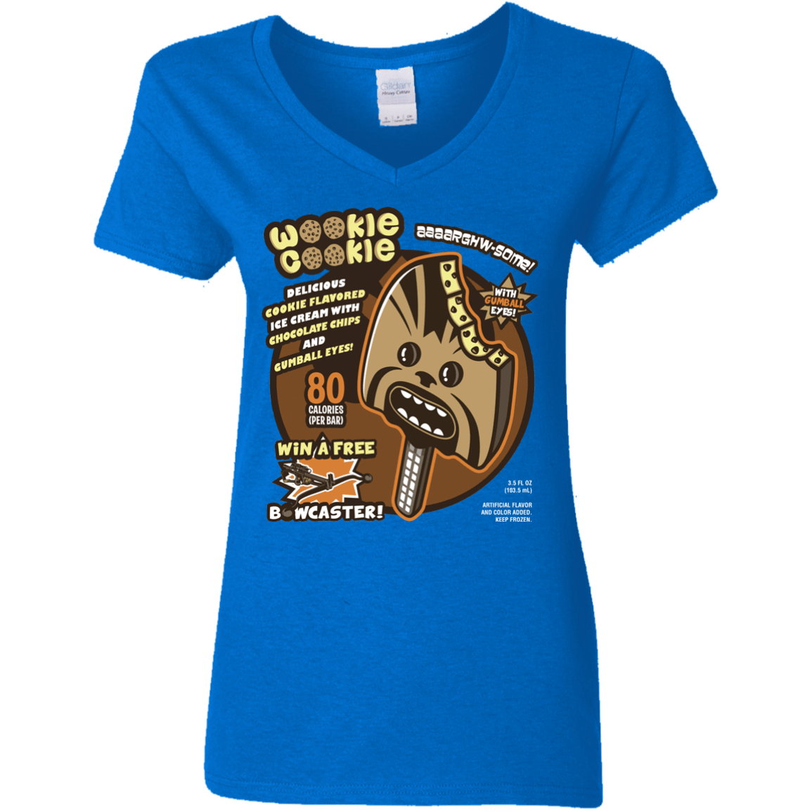 T-Shirts Royal / S Wookie Cookie Women's V-Neck T-Shirt