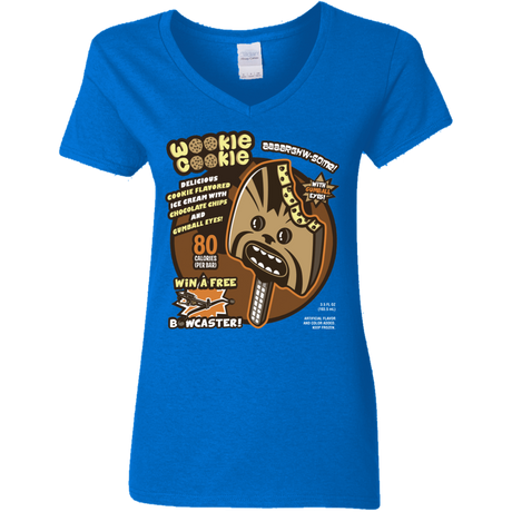 T-Shirts Royal / S Wookie Cookie Women's V-Neck T-Shirt