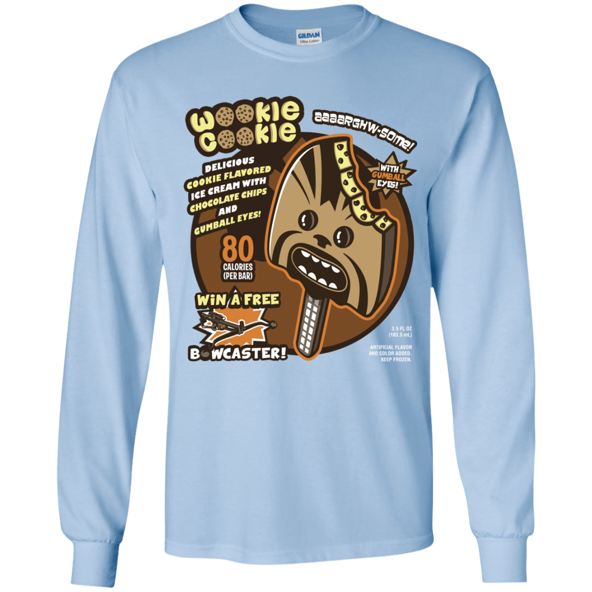 T-Shirts Light Blue / YS Wookie Cookie Youth Long Sleeve T-Shirt