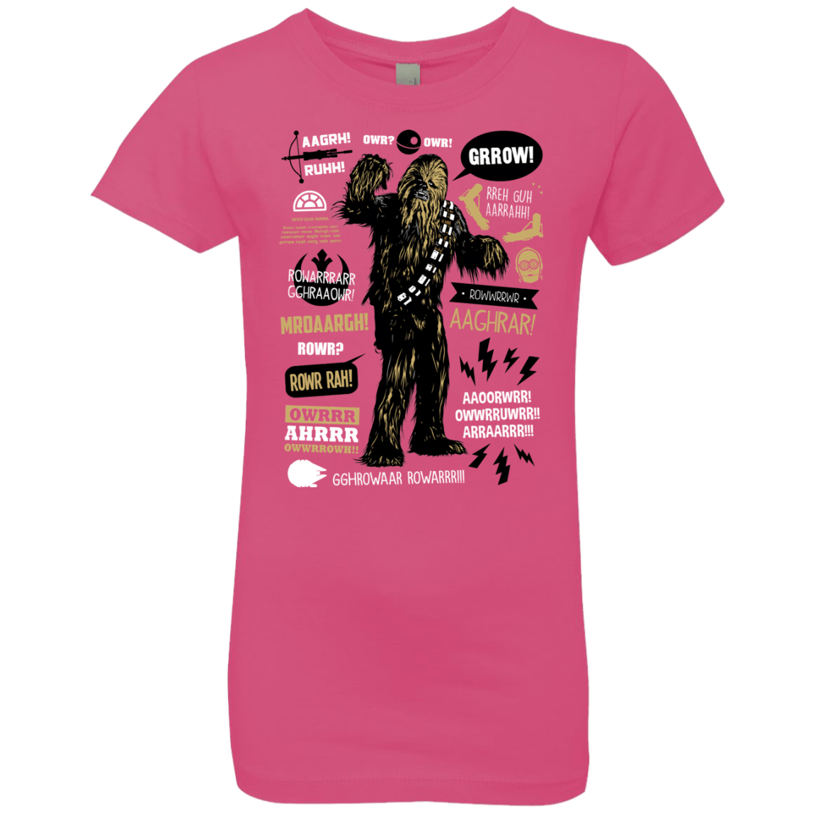 T-Shirts Hot Pink / YXS Wookie Famous Quotes Girls Premium T-Shirt