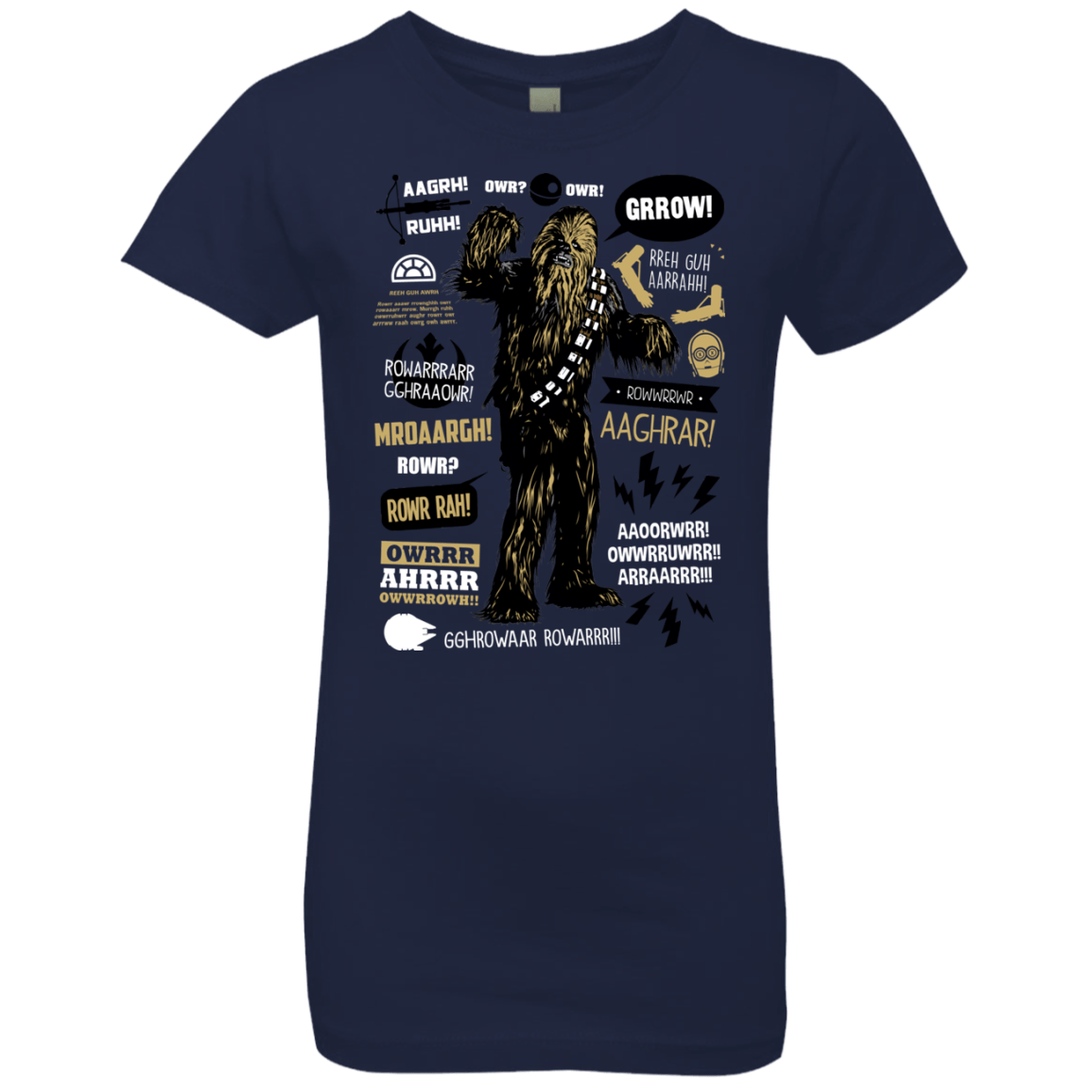 T-Shirts Midnight Navy / YXS Wookie Famous Quotes Girls Premium T-Shirt