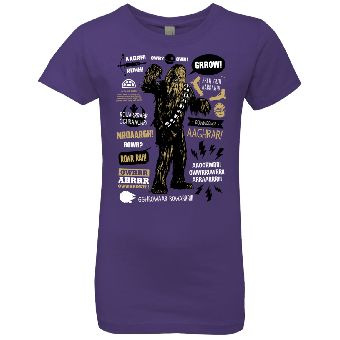 T-Shirts Purple Rush / YXS Wookie Famous Quotes Girls Premium T-Shirt