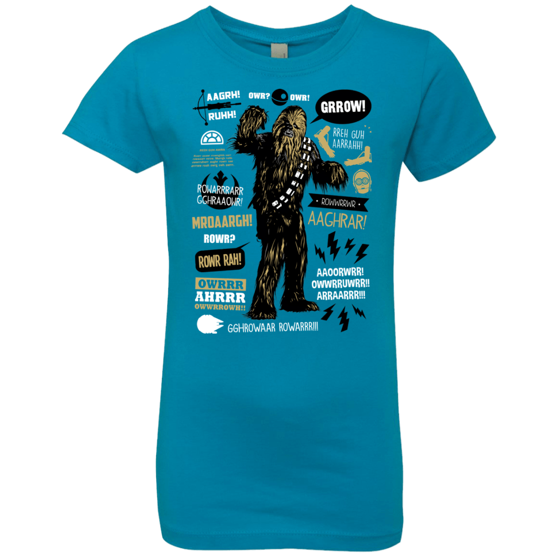 T-Shirts Turquoise / YXS Wookie Famous Quotes Girls Premium T-Shirt