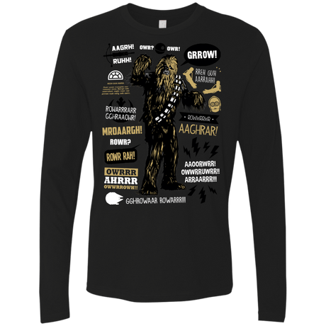 T-Shirts Black / Small Wookie Famous Quotes Men's Premium Long Sleeve