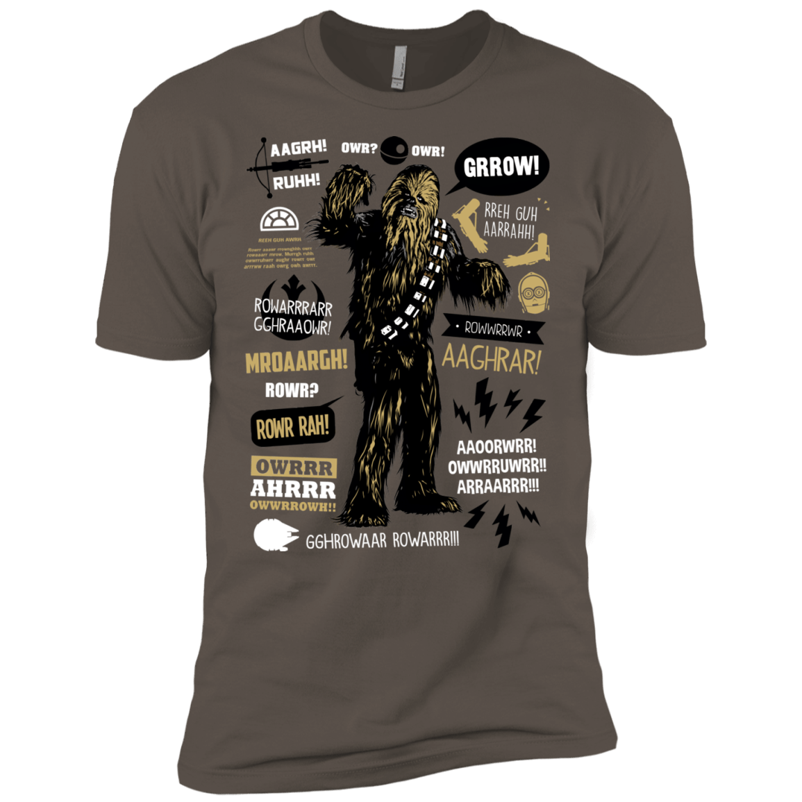 T-Shirts Warm Grey / X-Small Wookie Famous Quotes Men's Premium T-Shirt
