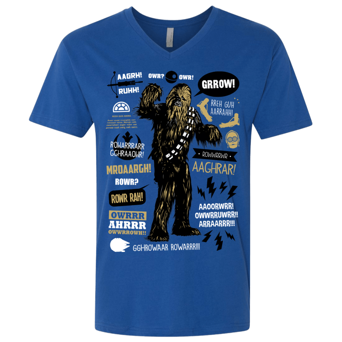 T-Shirts Royal / X-Small Wookie Famous Quotes Men's Premium V-Neck