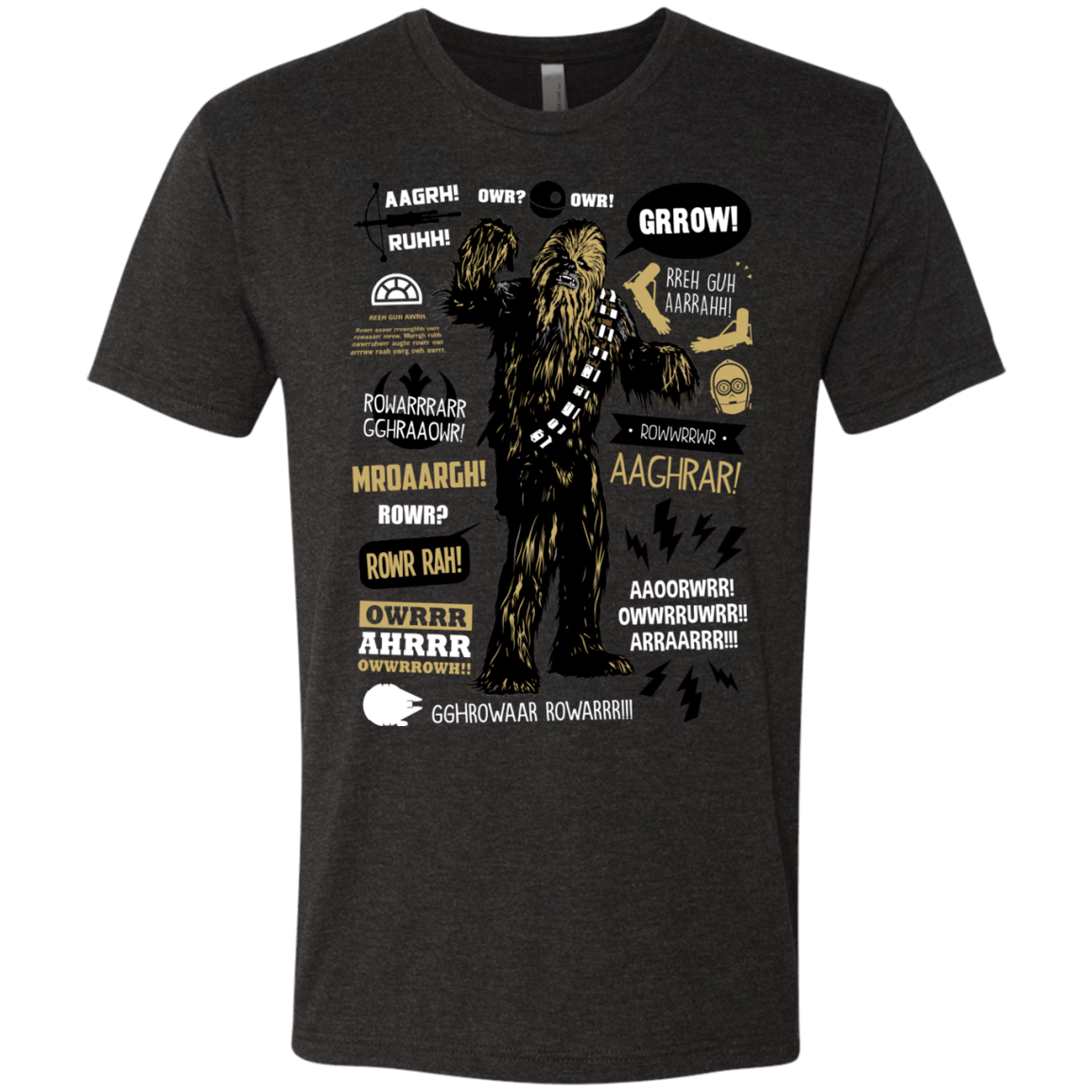 T-Shirts Vintage Black / Small Wookie Famous Quotes Men's Triblend T-Shirt