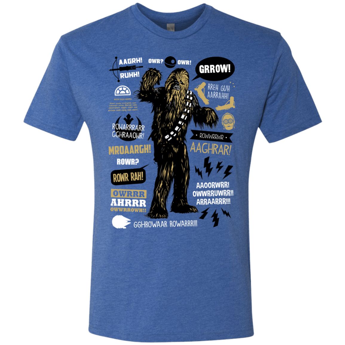 T-Shirts Vintage Royal / Small Wookie Famous Quotes Men's Triblend T-Shirt