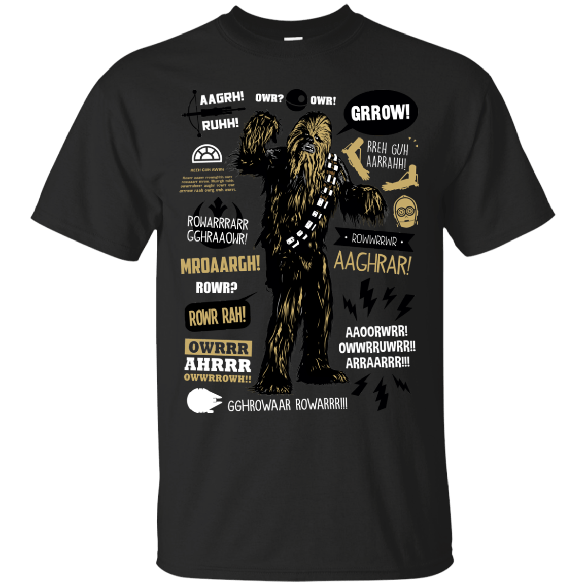 T-Shirts Black / Small Wookie Famous Quotes T-Shirt