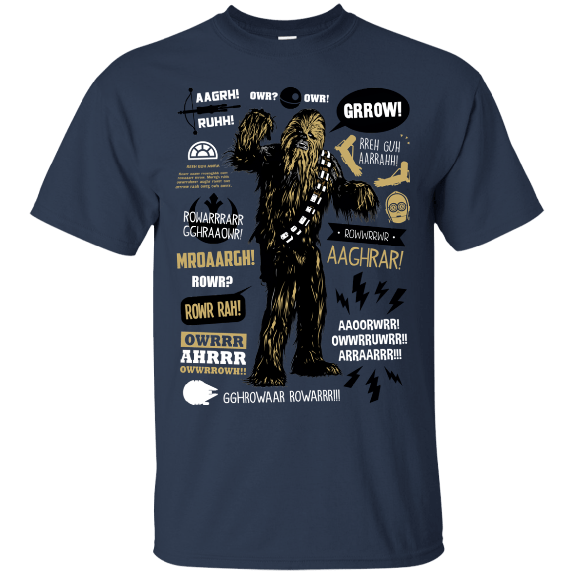 T-Shirts Navy / Small Wookie Famous Quotes T-Shirt