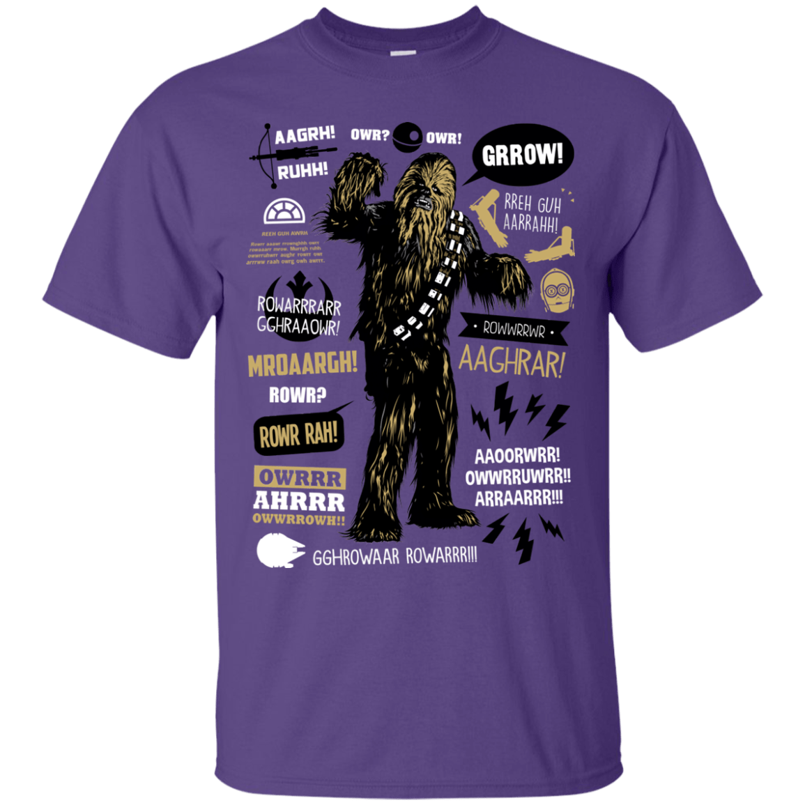 T-Shirts Purple / Small Wookie Famous Quotes T-Shirt