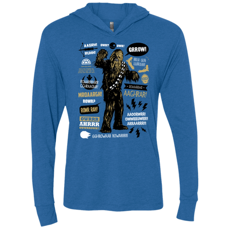 T-Shirts Vintage Royal / X-Small Wookie Famous Quotes Triblend Long Sleeve Hoodie Tee