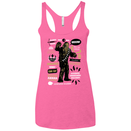 T-Shirts Vintage Pink / X-Small Wookie Famous Quotes Women's Triblend Racerback Tank