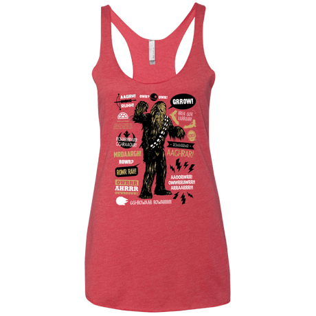 T-Shirts Vintage Red / X-Small Wookie Famous Quotes Women's Triblend Racerback Tank