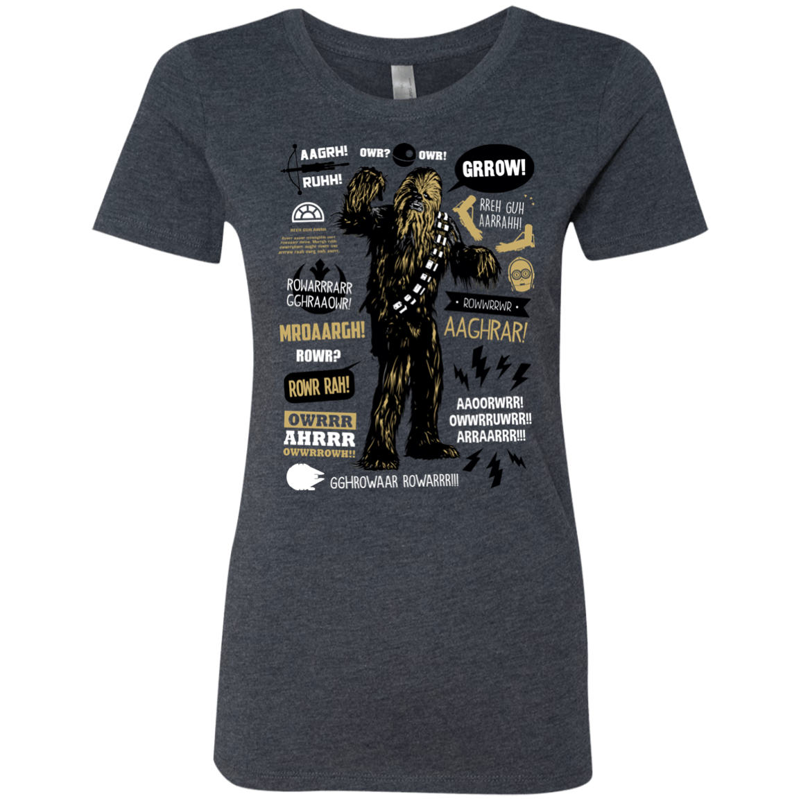 T-Shirts Vintage Navy / Small Wookie Famous Quotes Women's Triblend T-Shirt