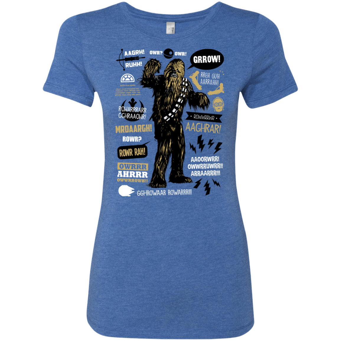T-Shirts Vintage Royal / Small Wookie Famous Quotes Women's Triblend T-Shirt