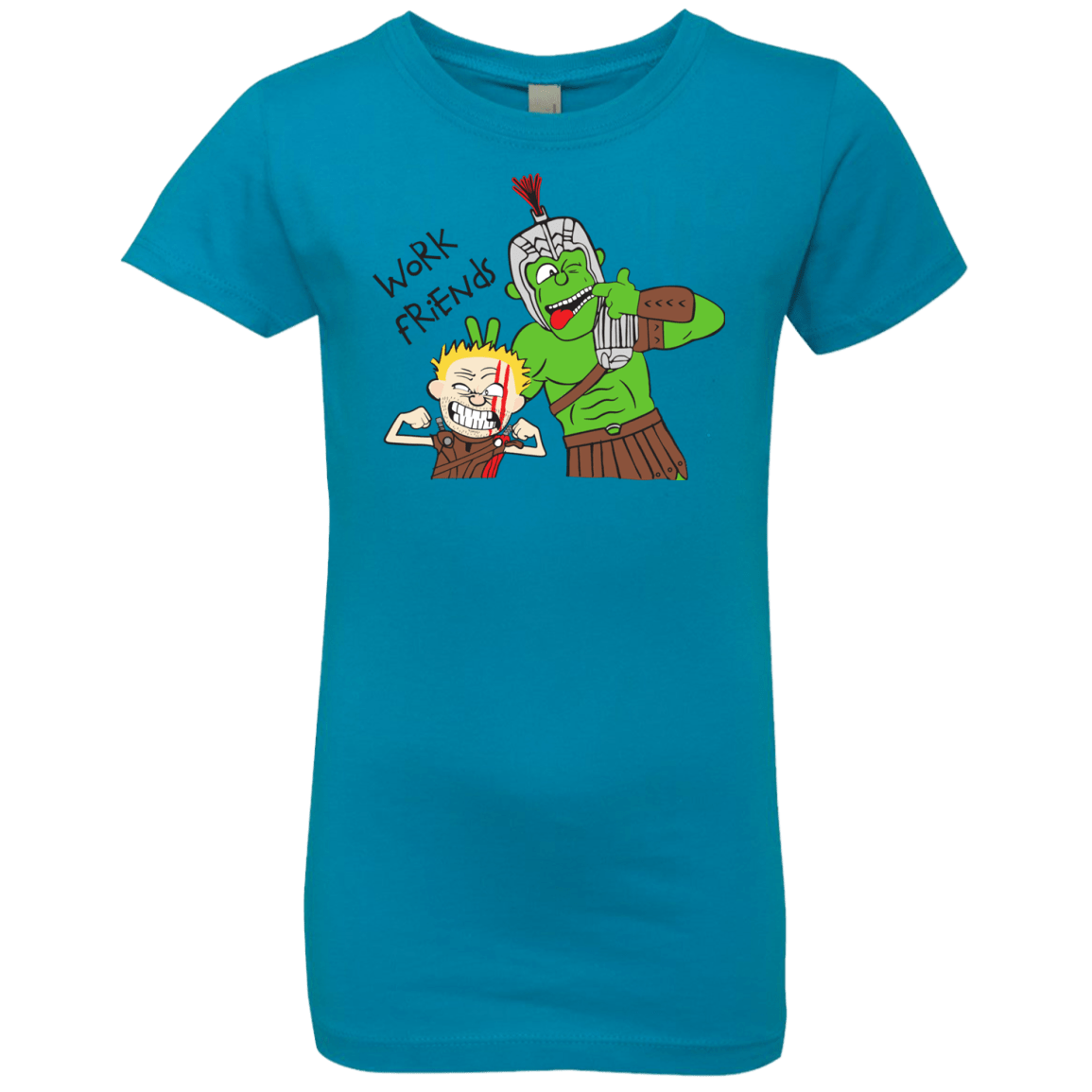 T-Shirts Turquoise / YXS Work Friends Girls Premium T-Shirt