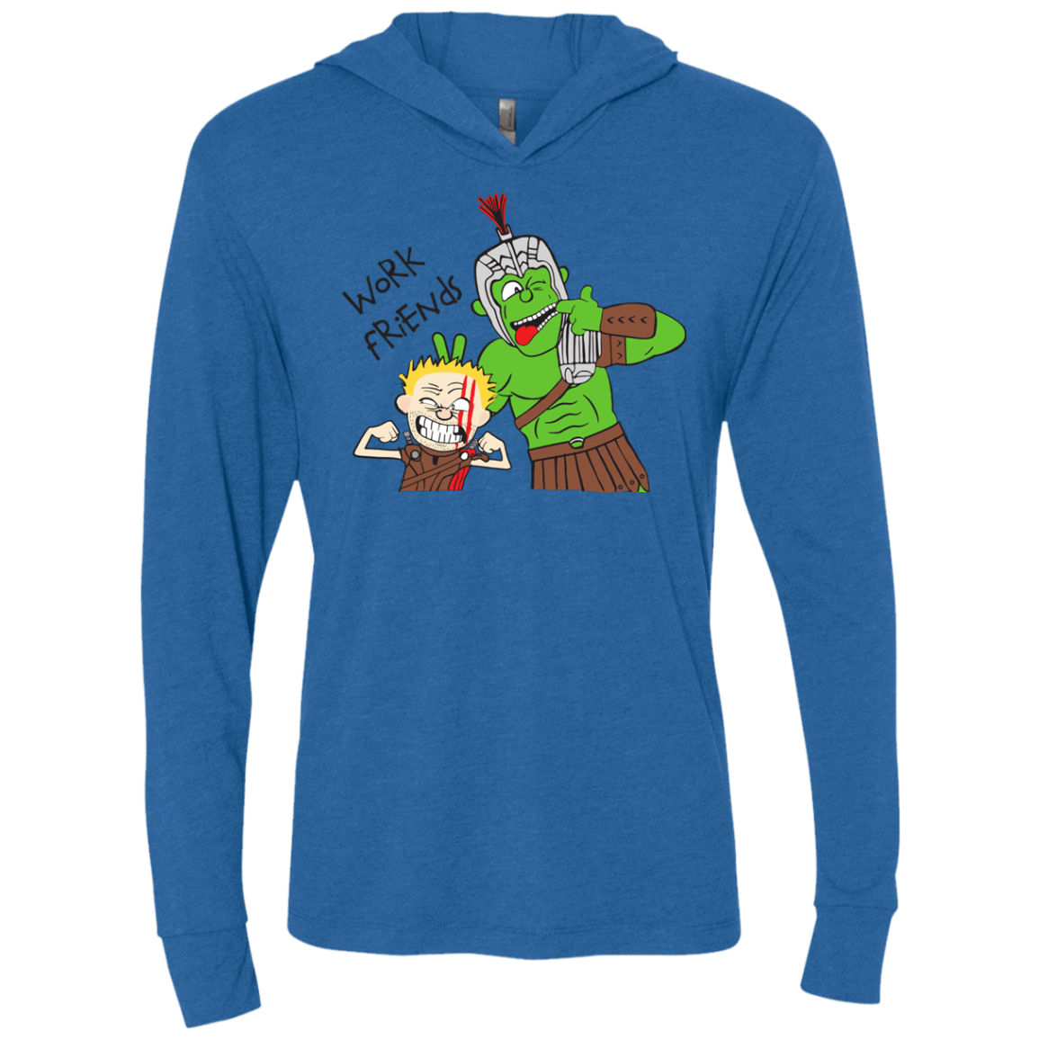 T-Shirts Vintage Royal / X-Small Work Friends Triblend Long Sleeve Hoodie Tee