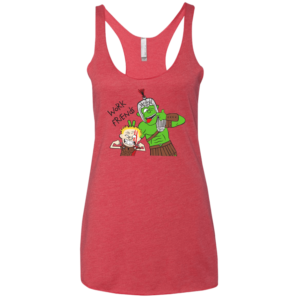 T-Shirts Vintage Red / X-Small Work Friends Women's Triblend Racerback Tank