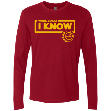 T-Shirts Cardinal / Small Work Sucks Men's Premium Long Sleeve