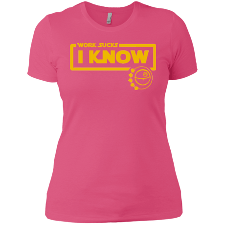 T-Shirts Hot Pink / X-Small Work Sucks Women's Premium T-Shirt