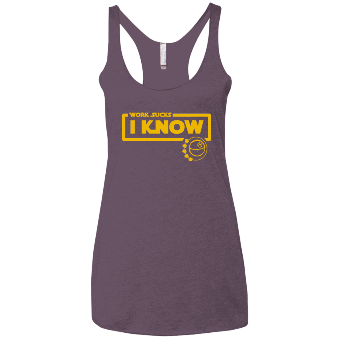 T-Shirts Vintage Purple / X-Small Work Sucks Women's Triblend Racerback Tank