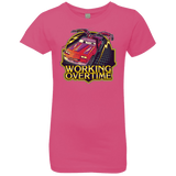 T-Shirts Hot Pink / YXS Working Overtime Girls Premium T-Shirt