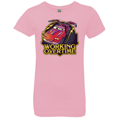 T-Shirts Light Pink / YXS Working Overtime Girls Premium T-Shirt