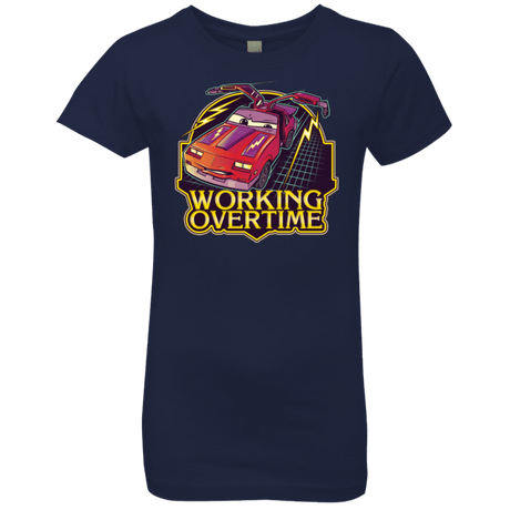 T-Shirts Midnight Navy / YXS Working Overtime Girls Premium T-Shirt