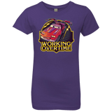 T-Shirts Purple Rush / YXS Working Overtime Girls Premium T-Shirt