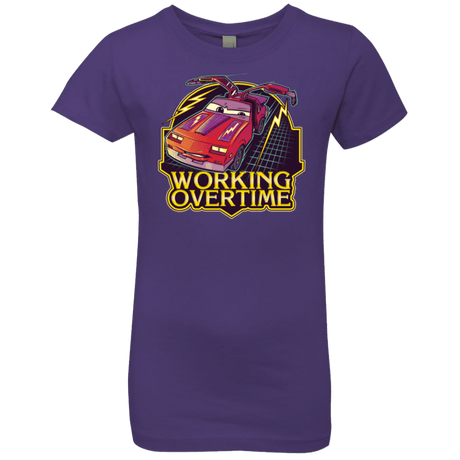 T-Shirts Purple Rush / YXS Working Overtime Girls Premium T-Shirt