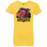 T-Shirts Vibrant Yellow / YXS Working Overtime Girls Premium T-Shirt