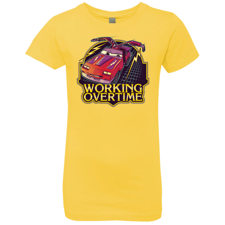 T-Shirts Vibrant Yellow / YXS Working Overtime Girls Premium T-Shirt