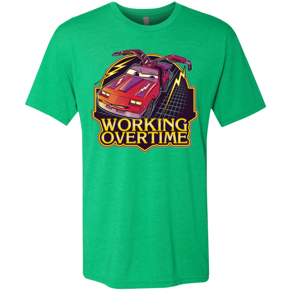 T-Shirts Envy / Small Working Overtime Men's Triblend T-Shirt