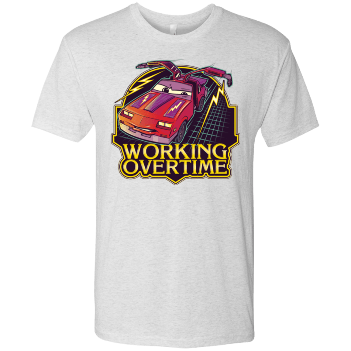 T-Shirts Heather White / Small Working Overtime Men's Triblend T-Shirt