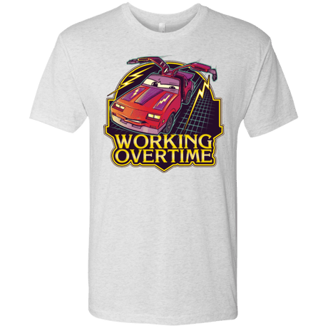 T-Shirts Heather White / Small Working Overtime Men's Triblend T-Shirt