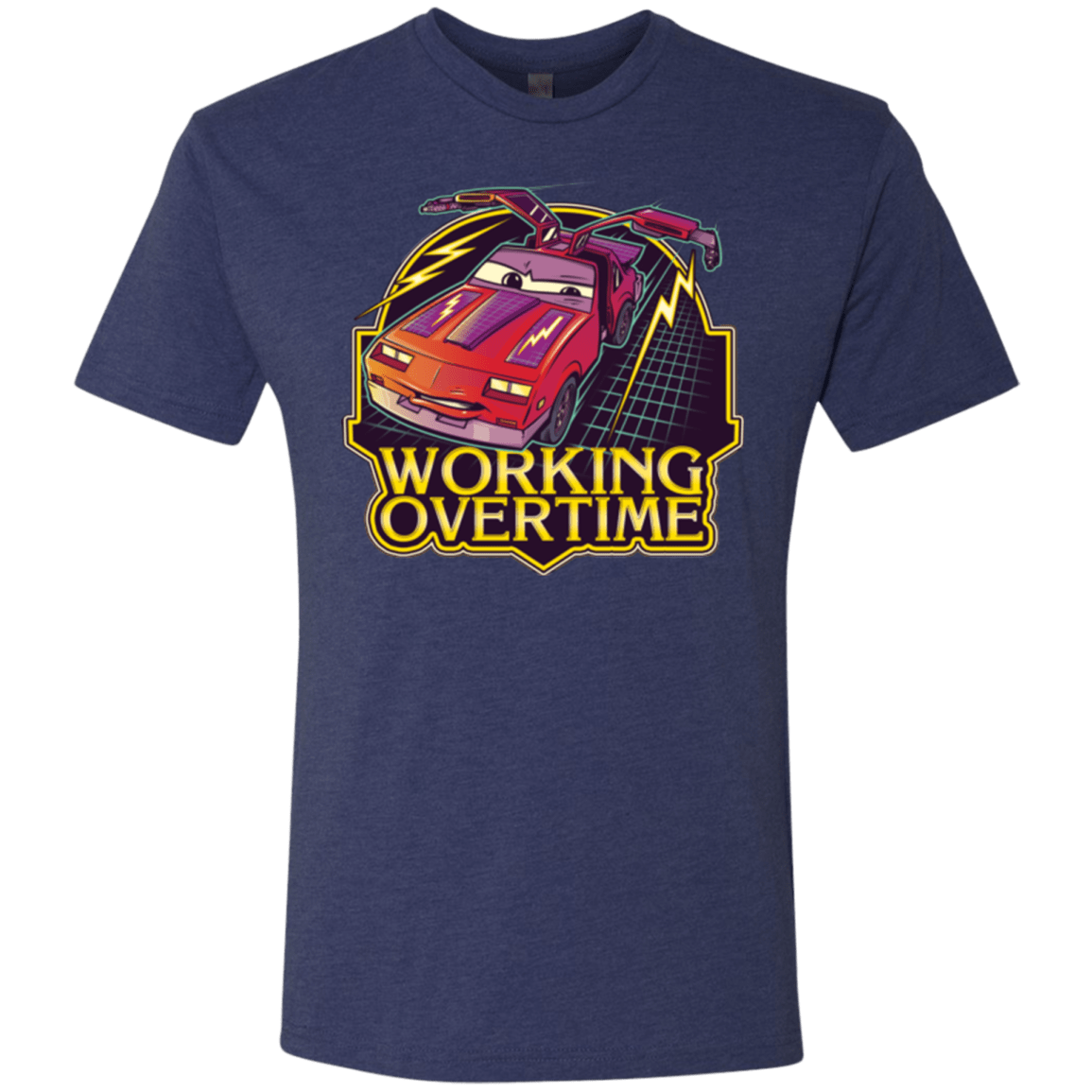 T-Shirts Vintage Navy / Small Working Overtime Men's Triblend T-Shirt
