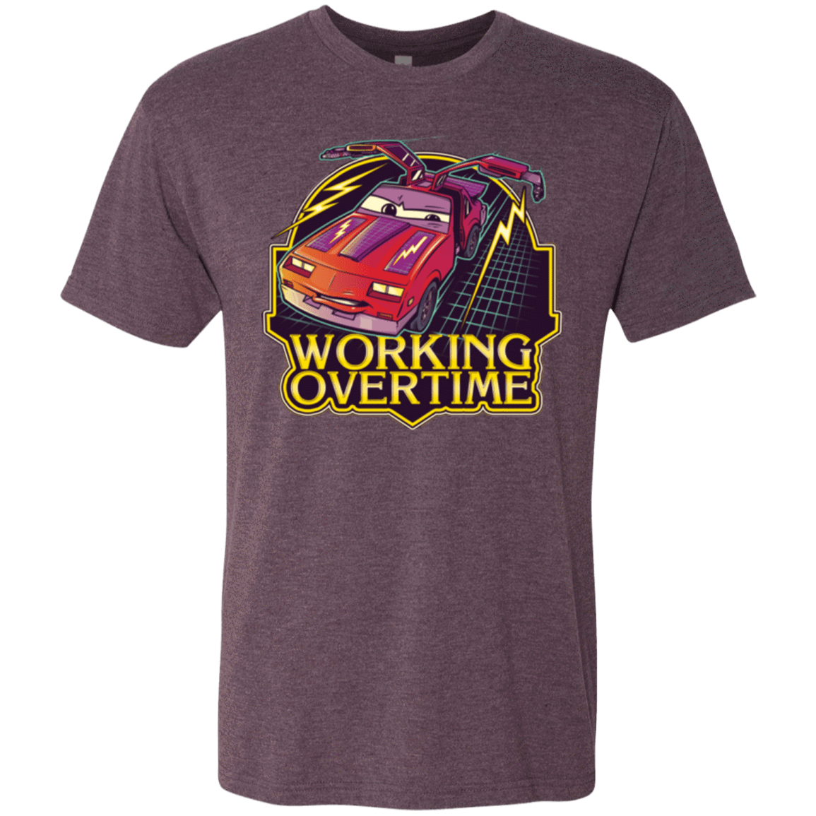T-Shirts Vintage Purple / Small Working Overtime Men's Triblend T-Shirt