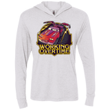 T-Shirts Heather White / X-Small Working Overtime Triblend Long Sleeve Hoodie Tee