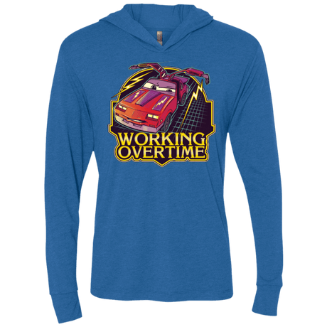 T-Shirts Vintage Royal / X-Small Working Overtime Triblend Long Sleeve Hoodie Tee