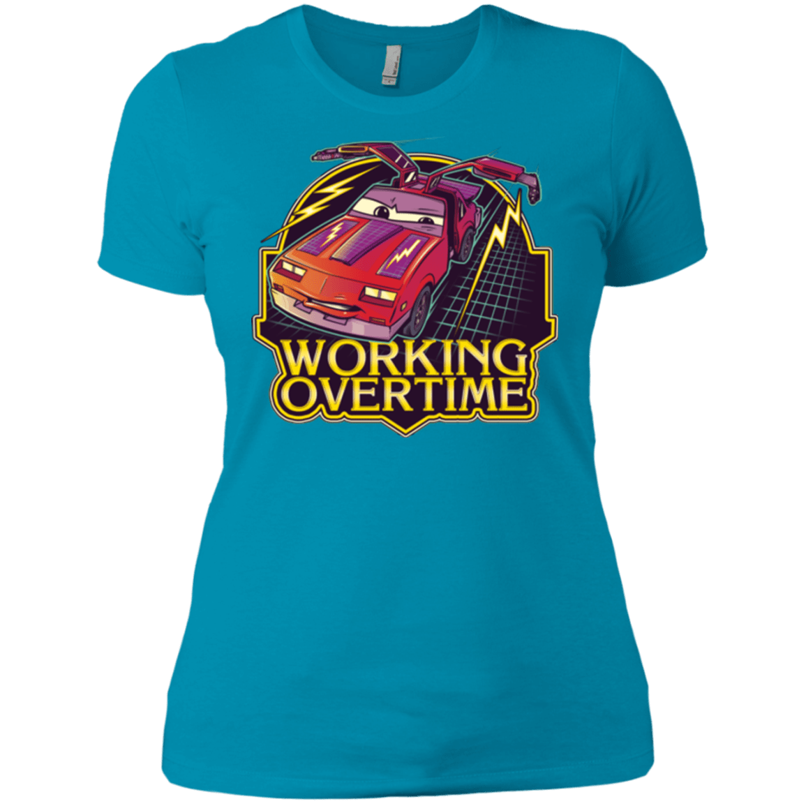 T-Shirts Turquoise / X-Small Working Overtime Women's Premium T-Shirt