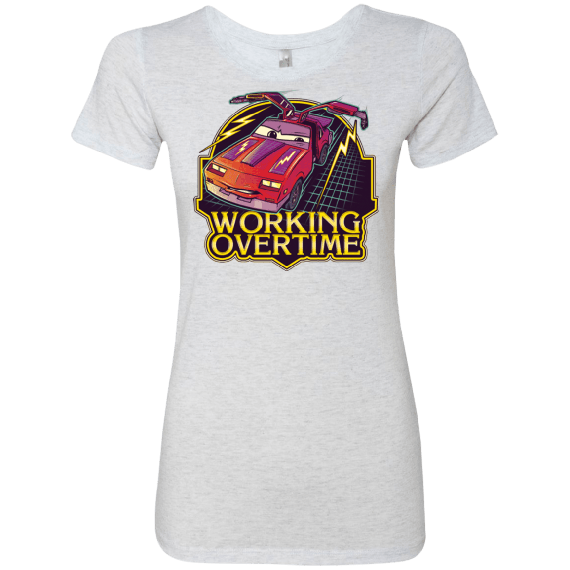 T-Shirts Heather White / Small Working Overtime Women's Triblend T-Shirt