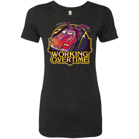 T-Shirts Vintage Black / Small Working Overtime Women's Triblend T-Shirt